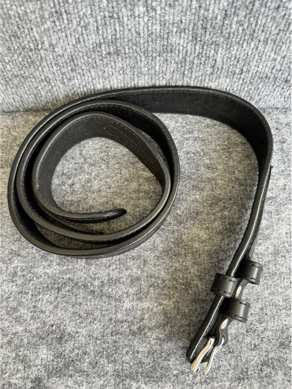 Hanks Belts Black Leather Belt Size 50 USA Made Heavy Duty 100 Year Belt